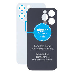 Apple iPhone 13 Pro - Rear Housing Glass with Bigger Camera Hole (Silver)