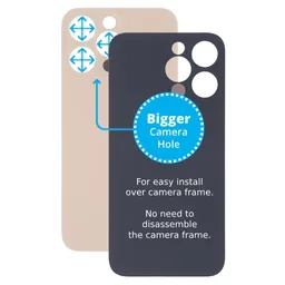 Apple iPhone 13 Pro - Rear Housing Glass with Bigger Camera Hole (Gold)