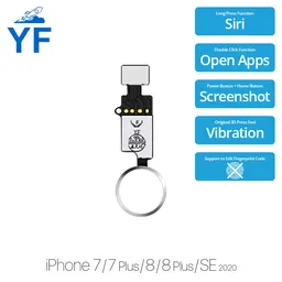 Apple iPhone 7, 7 Plus, 8, 8 Plus, SE (2020), SE (2022) - Home Button YF (Silver)