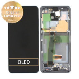 Samsung Galaxy S20 Ultra G988F - LCD Display + Touch Screen + Frame (Cloud White) - GH82-26032C, GH82-26033C Genuine Service Pack