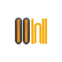 Xiaomi Mi Electric Scooter 1S, 2 M365, Essential, Pro, Pro 2 - Rear Wheel Side Decoration + Reflective Strip (Yellow)