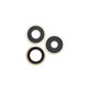 Apple iPhone 13 Pro, 13 Pro Max - Rear Camera Lens + Frame (Gold) - 3pcs