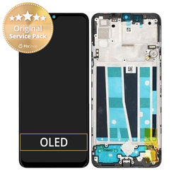 Oppo A91 - LCD Display + Touch Glass + Frame (Black) - O-4903328 Genuine Service Pack