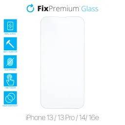 FixPremium Glass - Tempered Glass for iPhone 13, 13 Pro, 14 & 16e