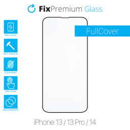 FixPremium FullCover Glass - Tempered Glass for iPhone 13, 13 Pro & 14