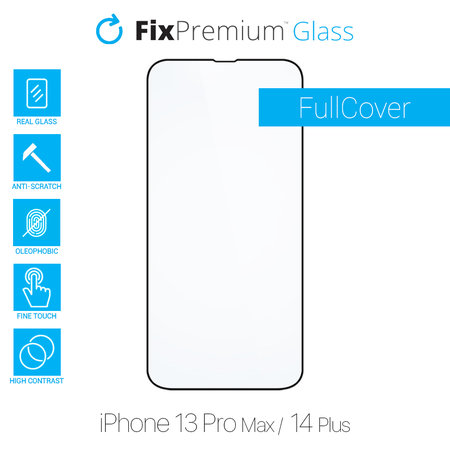 FixPremium FullCover Glass - Tempered Glass for iPhone 13 Pro Max & 14 Plus
