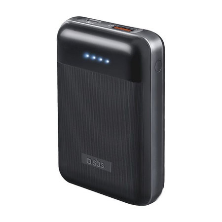 SBS - PowerBank 10 000 mAh, USB, USB-C PowerDelivery 20W, black