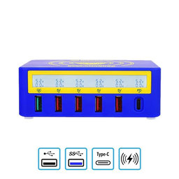 Mechanic iCharge 6 Pro - USB Charging Station with USB-C, USB 3.0 & Wireless Charger