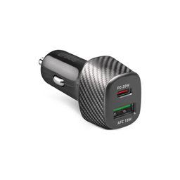 SBS - Car Charger USB, USB-C, black