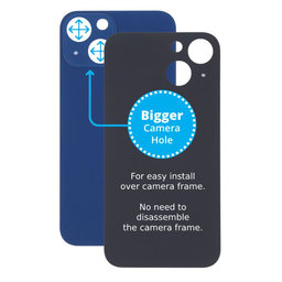 Apple iPhone 13 Mini - Rear Housing Glass with Bigger Camera Hole (Blue)