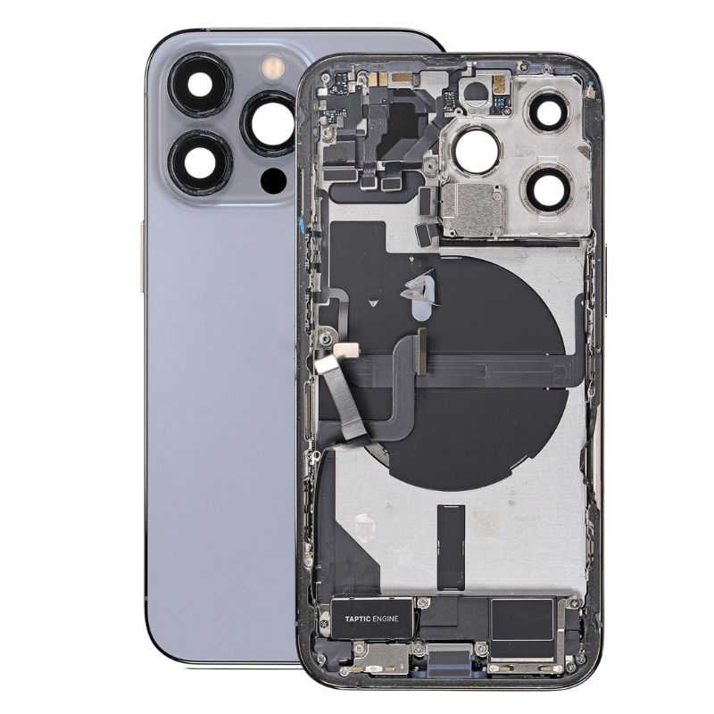 thumbnail interactive-video image 1 of Blue Back Housing Cover For IPhone 13 Pro – Premium Seidos Replacement Frame 1 of 3