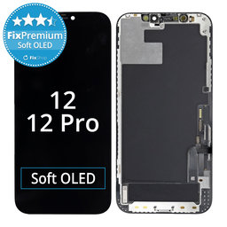 Apple iPhone 12, 12 Pro - LCD Display + Touch Screen + Frame Soft OLED FixPremium