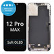 Display Soft OLED for iPhone 12 Pro Max, Touch Screen with Frame, FixPremium