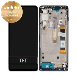 Motorola Moto G200 XT2175 - LCD Display + Touch Screen + Frame (Stellar Blue) - 5D68C20181 Genuine Service Pack