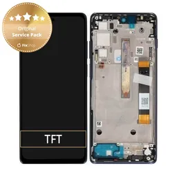 Motorola Moto G200 XT2175 - LCD Display + Touch Screen + Frame (Stellar Blue) - 5D68C20181 Genuine Service Pack