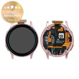 Samsung Galaxy Watch Active 2 40mm R830, R835 - LCD Display + Touch Screen + Frame (Gold) - GH82-21104B Genuine Service Pack