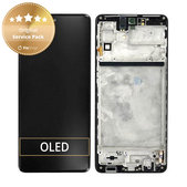 Samsung Galaxy M53 5G M536B - LCD Display + Touch Screen + Frame (Black) - GH82-28812A, GH82-28895A Genuine Service Pack