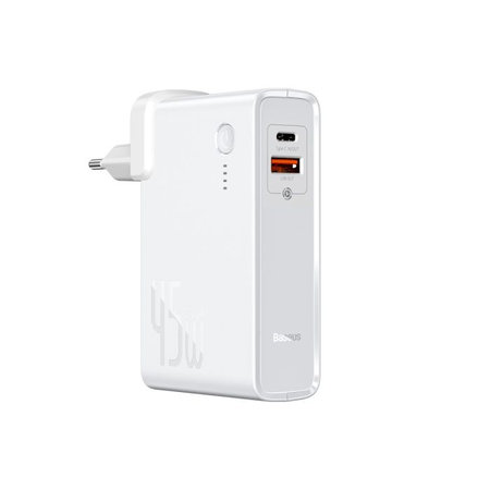 Baseus - Charging Adapter with PowerBank, USB, USB-C, 45W, white