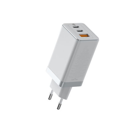 Baseus - Charging Adapter USB, 2x USB-C, 65W + Cable USB-C / USB-C, white