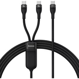 Baseus - USB-C / 2x USB-C Cable (1.5m), black