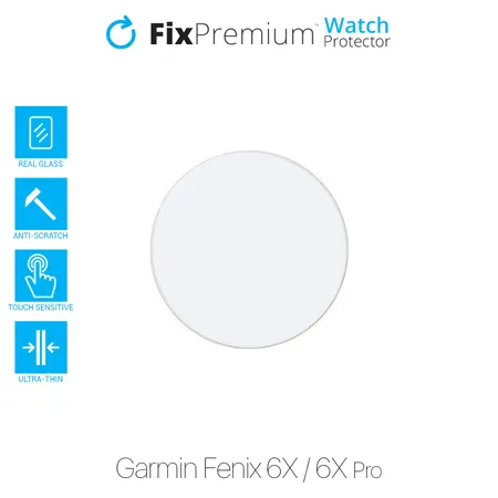 FixPremium Watch Protector - Tempered Glass for Garmin Fenix 6X & 6X Pro