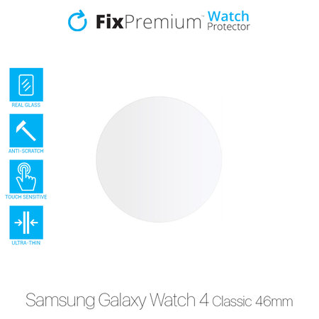 FixPremium Watch Protector - Tempered Glass for Samsung Galaxy Watch 4 Classic 46mm