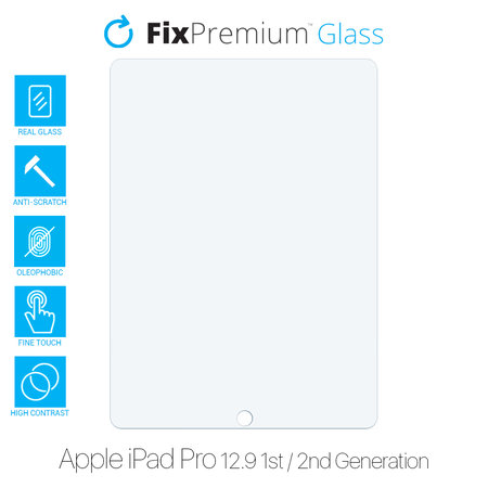 FixPremium Glass - Temepred Glass for Apple iPad Pro 12.9" (1st Gen 2015, 2nd Gen 2017)