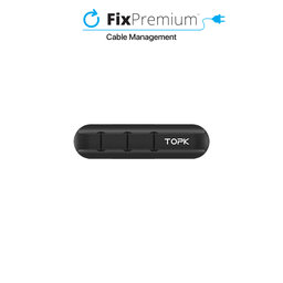 TOPK - Cable Organizer - Holder for 3 Cables, black