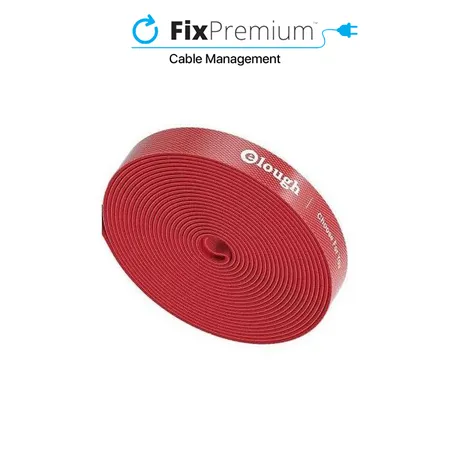 Elough - Cable Organizer - Cable Tape (5m), red