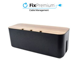 FixPremium - Cable Organizer - Cable Box, Black