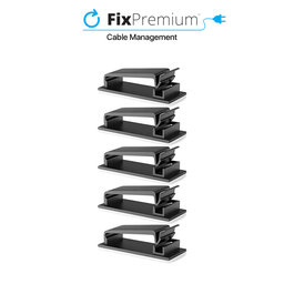 FixPremium - Cable Organizer - Clips - Set of 5, black