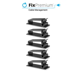 FixPremium - Cable Organizer - Clips - Set of 5, black