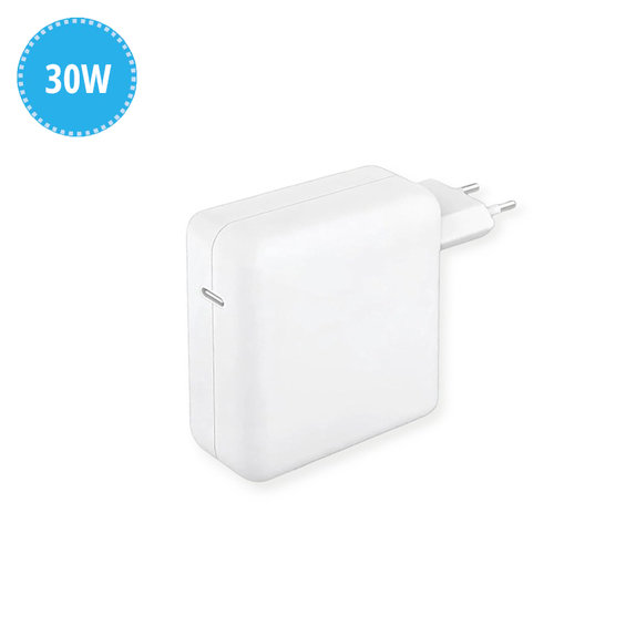 USB-C charging adapter, 30W, compatible with Apple