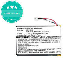 Apple iPod (4th Gen) - Battery 616-0183 750mAh HQ