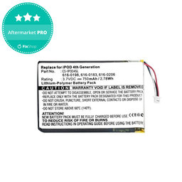 Apple iPod (4th Gen) - Battery 616-0183 750mAh HQ