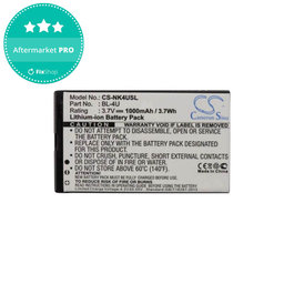 Nokia 3120 Classic - Battery BL-4U 1000mAh HQ