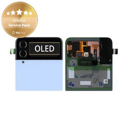 Samsung Galaxy Z Flip 4 F721B - LCD Display + Touch Screen + Frame (External) (Blue) - GH97-27947D Genuine Service Pack