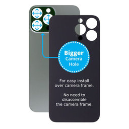 Apple iPhone 13 Pro Max - Rear Housing Glass with Bigger Camera Hole (Alpine Green)