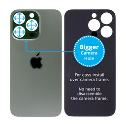 Apple iPhone 13 Pro - Rear Housing Glass with Bigger Camera Hole (Alpine Green)