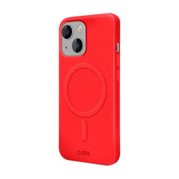 SBS - Case Smooth Mag with MagSafe for iPhone 14 Plus, red