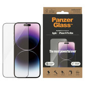Tempered Glass UWF AB with Applicator for iPhone 14 Pro Max, Black, PanzerGlass