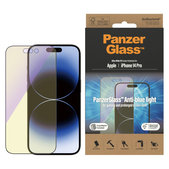 Tempered Glass UWF Anti-Bluelight AB with Applicator for iPhone 14 Pro, Black, PanzerGlass