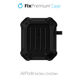 FixPremium - Case Unbreakable for AirPods 1 & 2, black