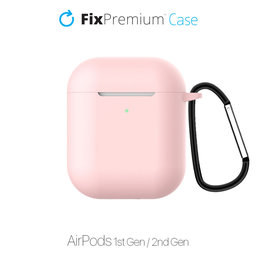FixPremium - Silicone Case for AirPods 1 & 2, pink