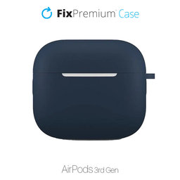 FixPremium - Silicone Case with Carabiner for AirPods 3, blue