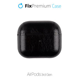 FixPremium - Artificial Leather Case for AirPods 3, black