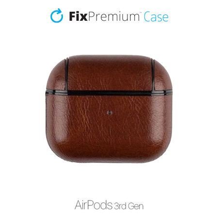 FixPremium - Artificial Leather Case for AirPods 3, brown