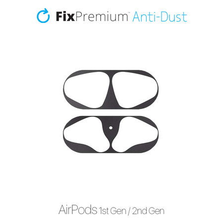 FixPremium - Antidust Sticker for AirPods 1 & 2, black
