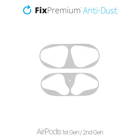 FixPremium - Antidust Sticker for AirPods 1 & 2, silver