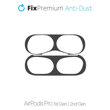 FixPremium - Antidust Sticker for AirPods Pro, black
